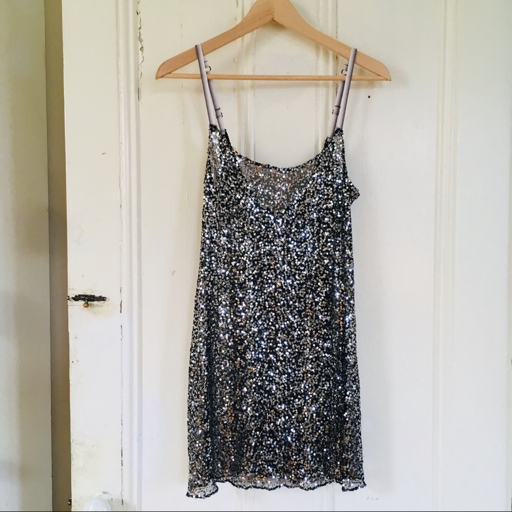 Free People Low-back Sequin Sheath